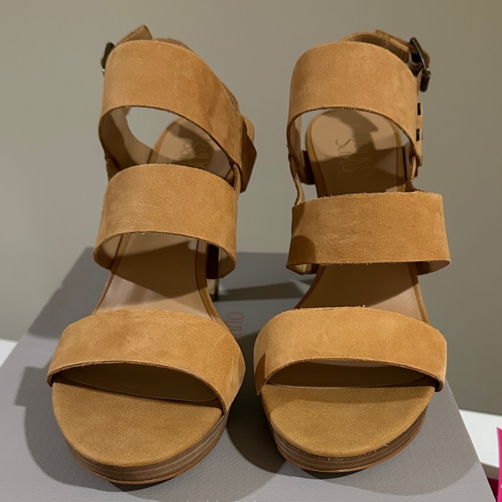 Brand New Franco Sarto Tan Suede Sandals